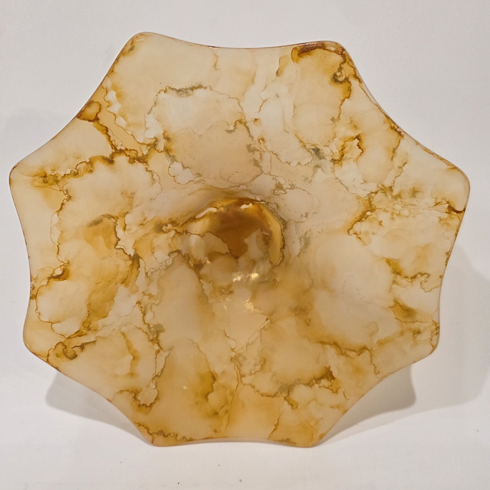 Marbled Tan Decorative Art Piece